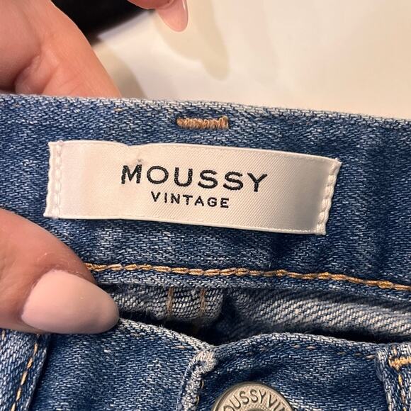 Moussy Vintage Mid Rise Distressed Ankle Straight Jeans Sz 25 - Picture 4 of 10